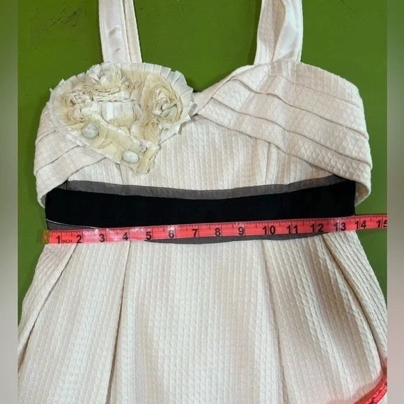 Deletta Corsage midi dress. Creamy white Size Extra Small Sold by Anthropologie - Picture 5 of 9